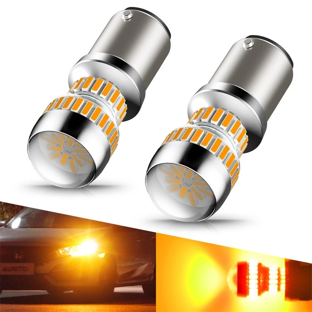 AUXITO 1157 LED Turn Signal Light Indicator Parking Bulb Amber Yellow CANBUS AUXITO