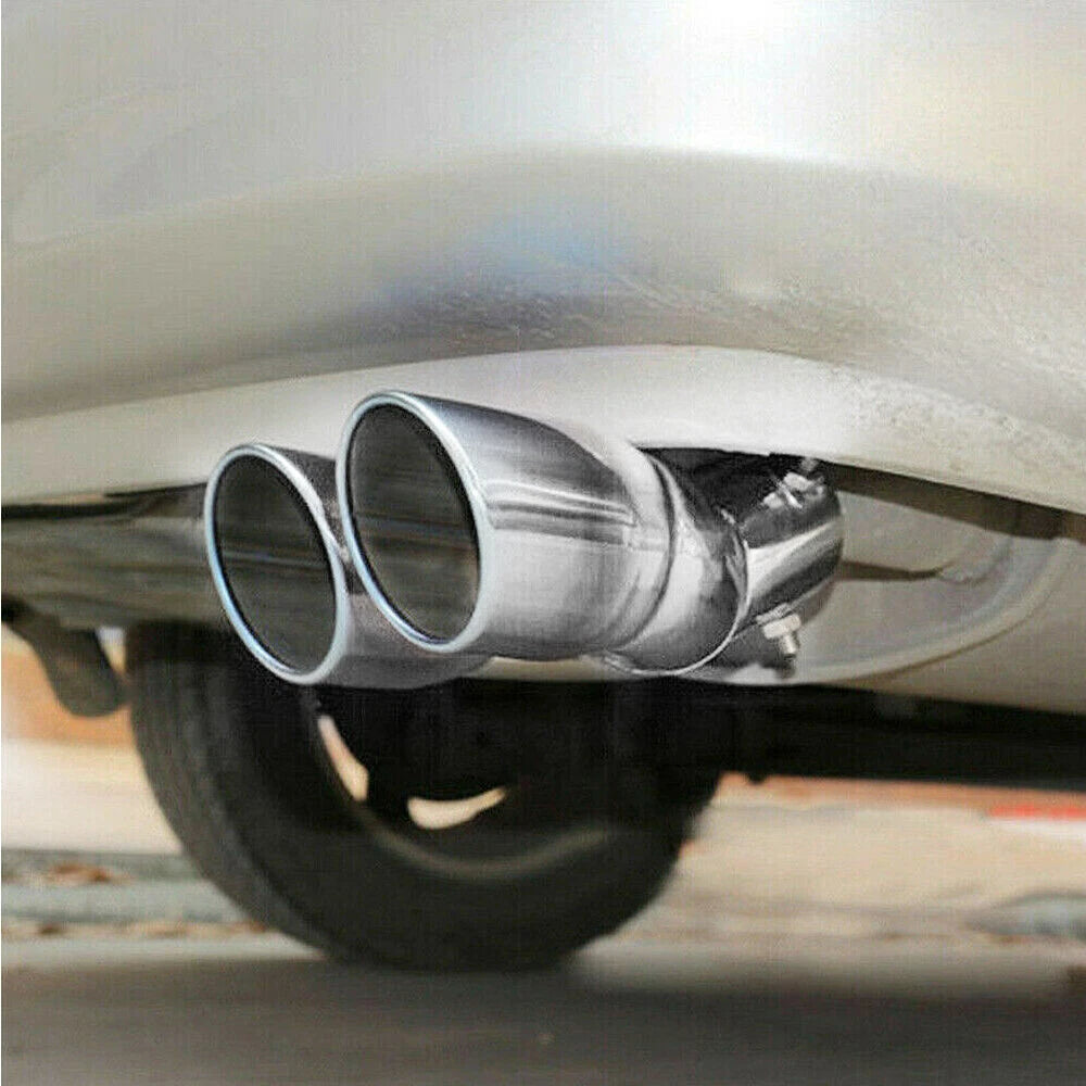 Car Dual Exhaust Pipe Tail Muffler Tip Auto Accessories Replace Chrome Tips EOA 6B93BC-57