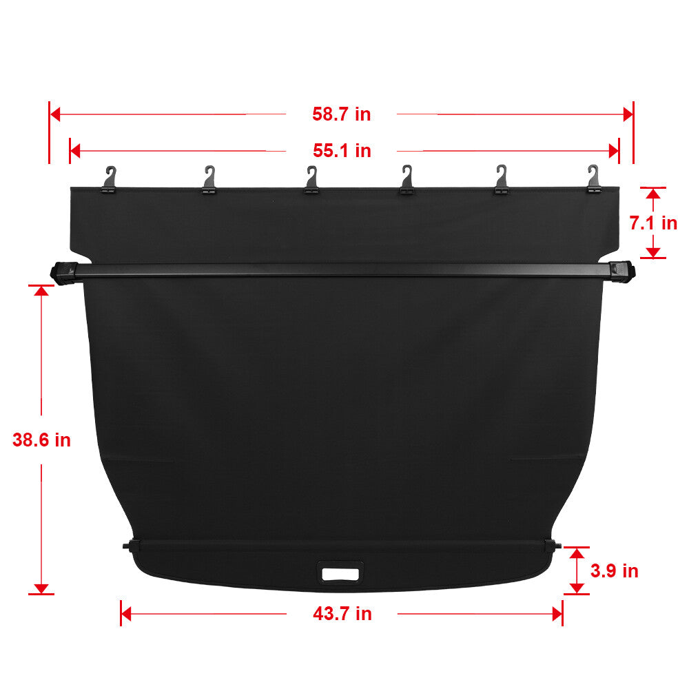ECCPP Retractable Rear Trunk Cargo Cover Shield Shade For 2006-2013 Volvo XC90 ECCPP