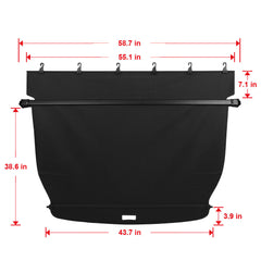 ECCPP Retractable Rear Trunk Cargo Cover Shield Shade For 2006-2013 Volvo XC90 ECCPP