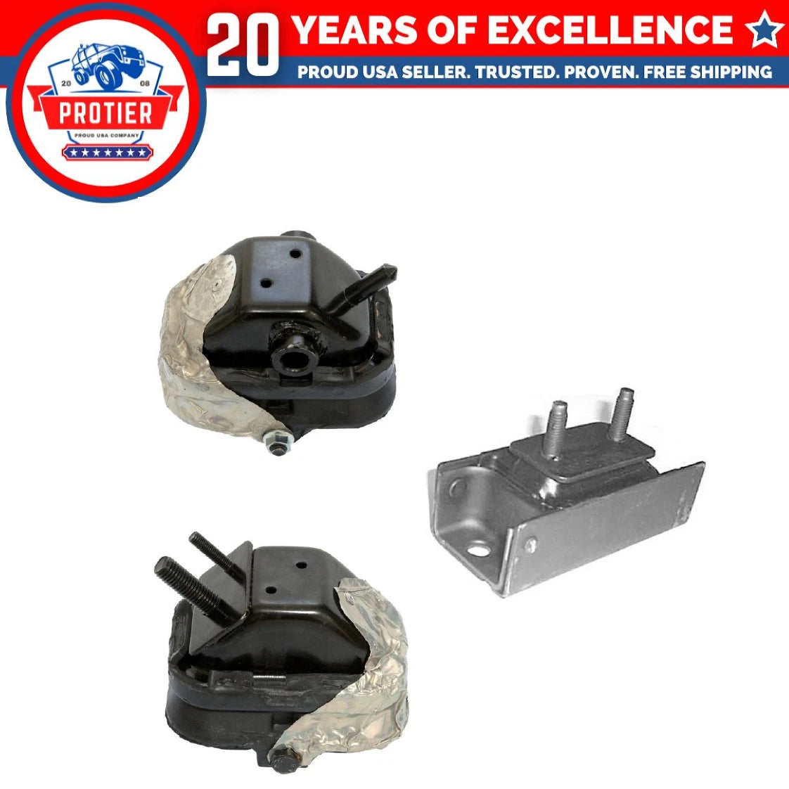Front Motor & Trans Mount 3PCS Set Fit 2003-2004 Ford Expedition 4.6/5.4L 4WD 6B93BC-57