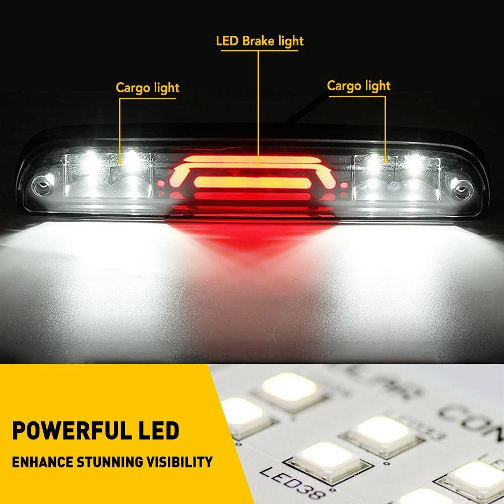 LED Rear Third 3rd Light Brake Black for 2014-18 Sierra/Chevy GMC Silverado G 6B93BC-57