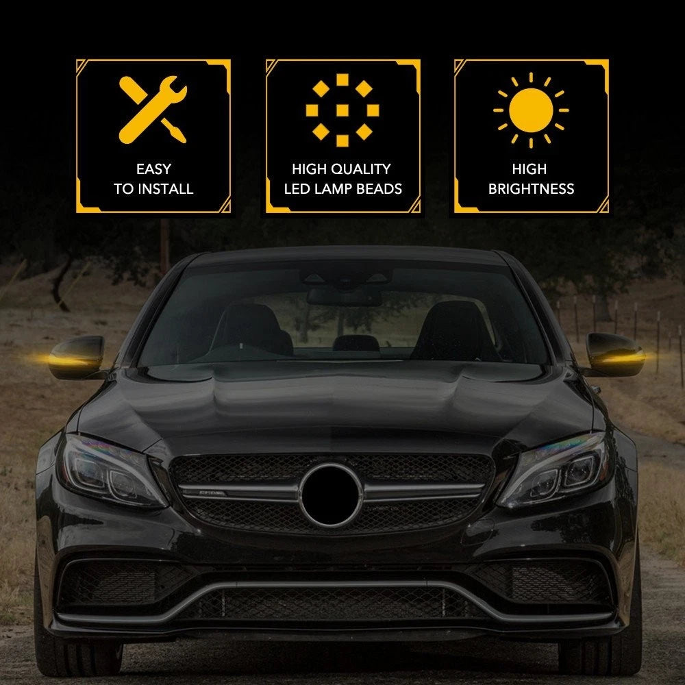 LH Turn Signal Mirror Light For Mercedes Benz C300 C400 C63 GLE350 A0999067401 A 6B93BC-57