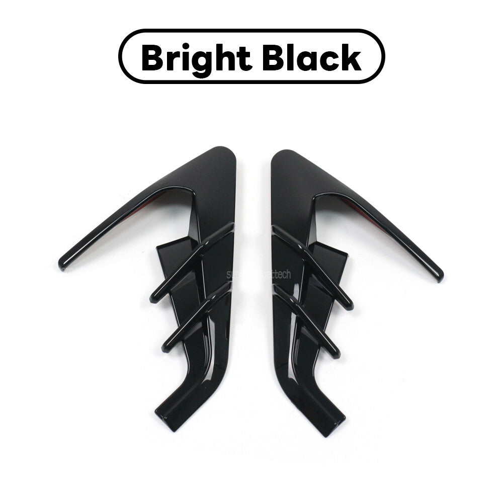 2Pcs ABS Glossy Black Side Leaf Board Camera Cover For Tesla Model 3 Highland 6B93BC-57