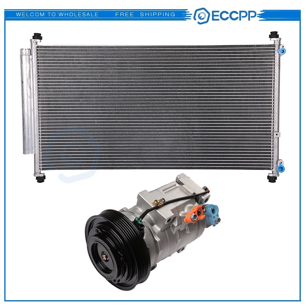 AC Condenser & AC Compressor Cooling Kit For 2008-2010 Honda Odyssey 6B93BC-57