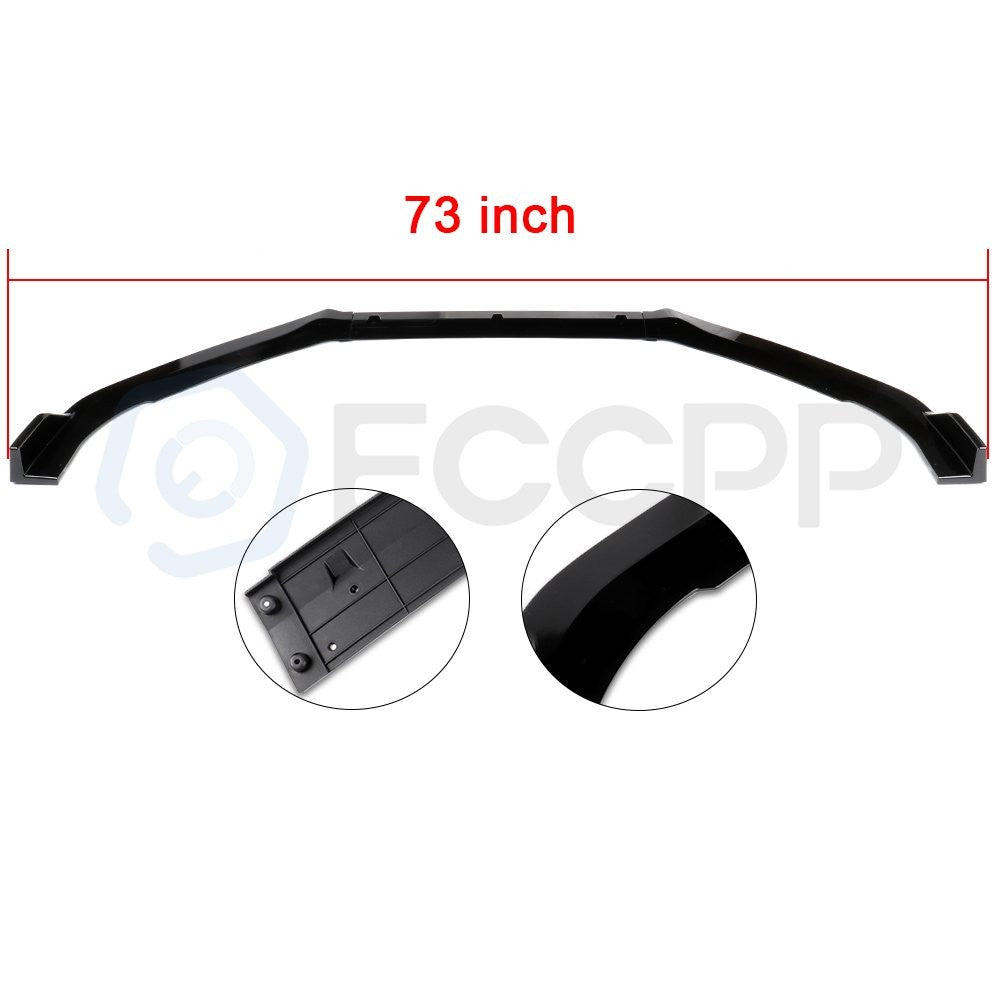 For Honda ACCORD 2018 + Glossy Black 3PCS Front Bumper Cover Trim Spoiler 6B93BC-57