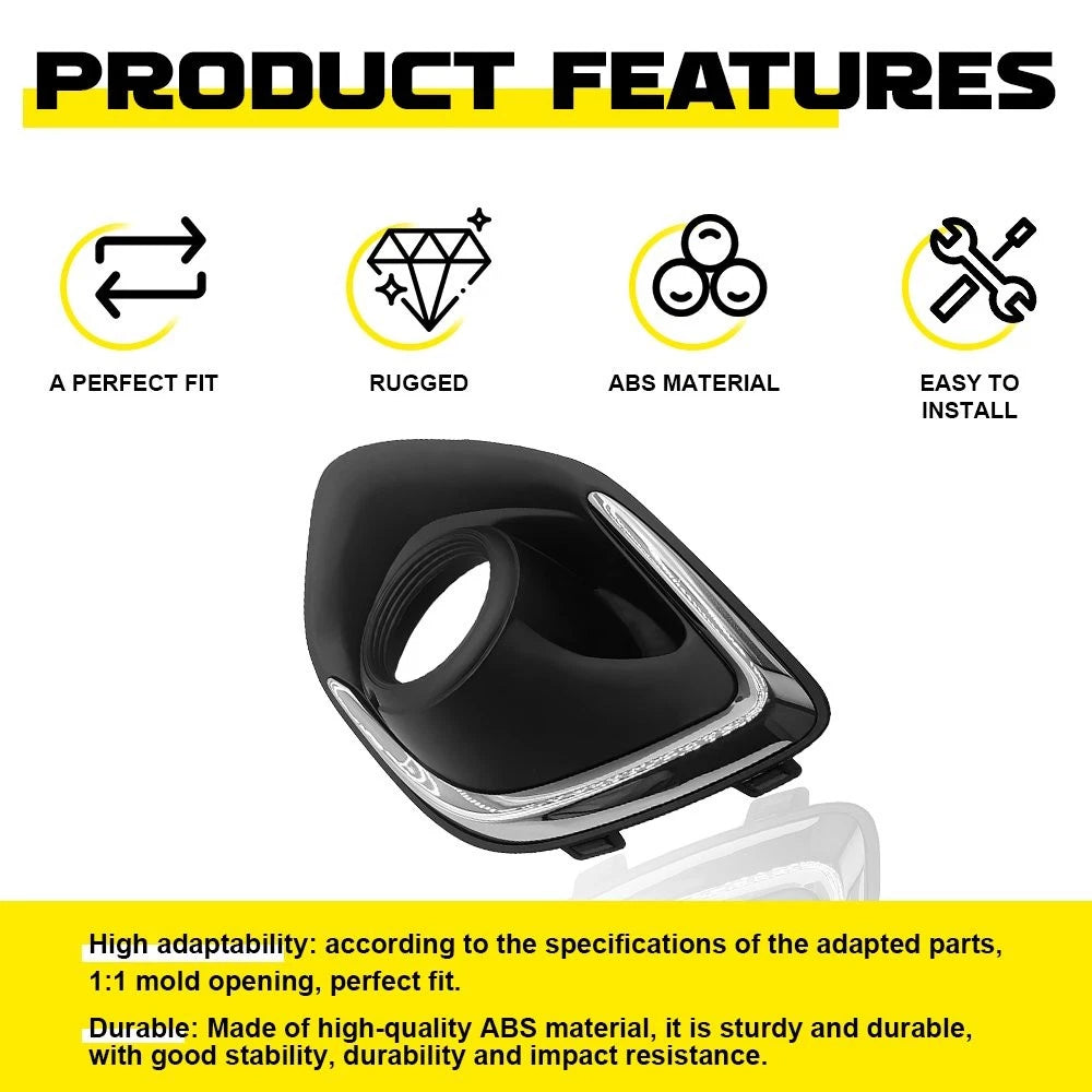 Left+Right Fog Light Bezel Lamp Cover For 2013-2015 Mitsubishi Outlander Sport A 6B93BC-57