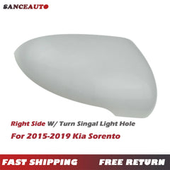 Right Side Mirror Cover White PASSENGER For Kia Sorento 2.0L 2.4L 3.3L 2015-2019 6B93BC-57