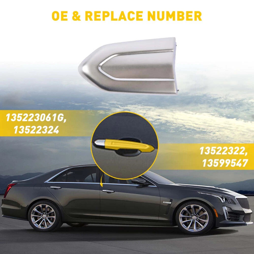 Chrome Exterior Door Lock handle Cap Cover Trim For Cadillac XTS ATS CTS CT6 EOA 6B93BC-57