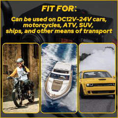 Waterproof Dual USB 12V Motorcycle Handlebar Phone Charger Power Outlet Socket 6B93BC-57