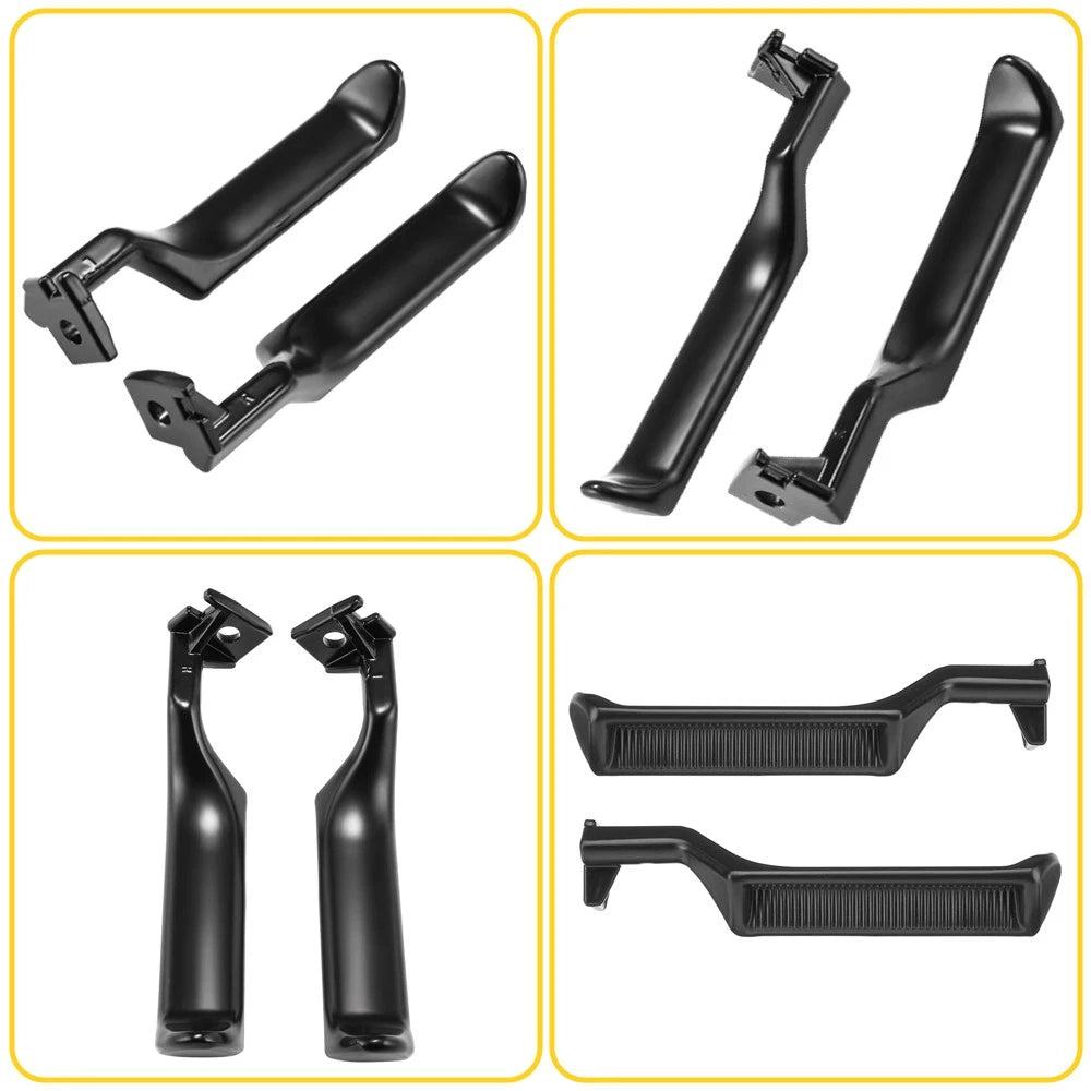 Black Metal Inside Door Handles LH & For RH 87-96 Ford F150 F250 F350 Truck EOA 6B93BC-57