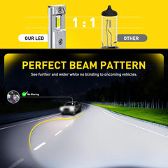 4X Auxito LED Headlight H11 Low Bulb Canbus Kit 60000LM 6500K Ultra Bright M6S A AUXITO