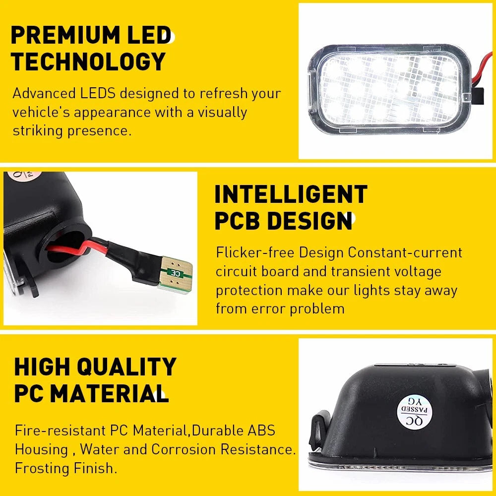 LED Side Mirror Puddle Assembly Light for 2007-2014 Chevy Silverado Sierra 2500H 6B93BC-57