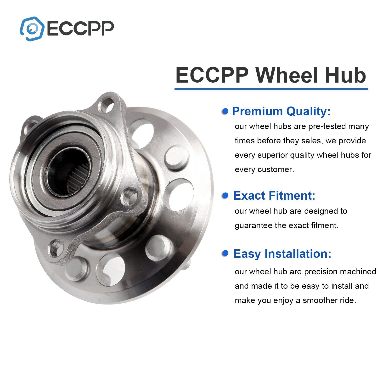 2P Wheel Hub Bearings Assembly Rear AWD For Toyota RAV4 2001 2002 2003 2004 2005 6B93BC-57