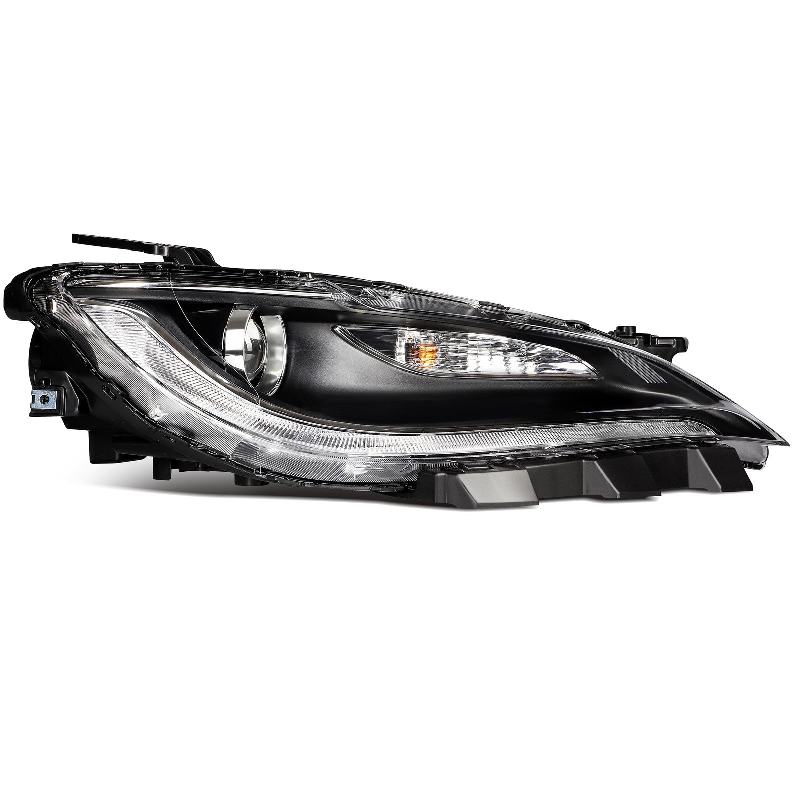 Passenger Right Side LED Headlight For 2015-2017 Chrysler 200 2.4L 3.6L Black 6B93BC-57