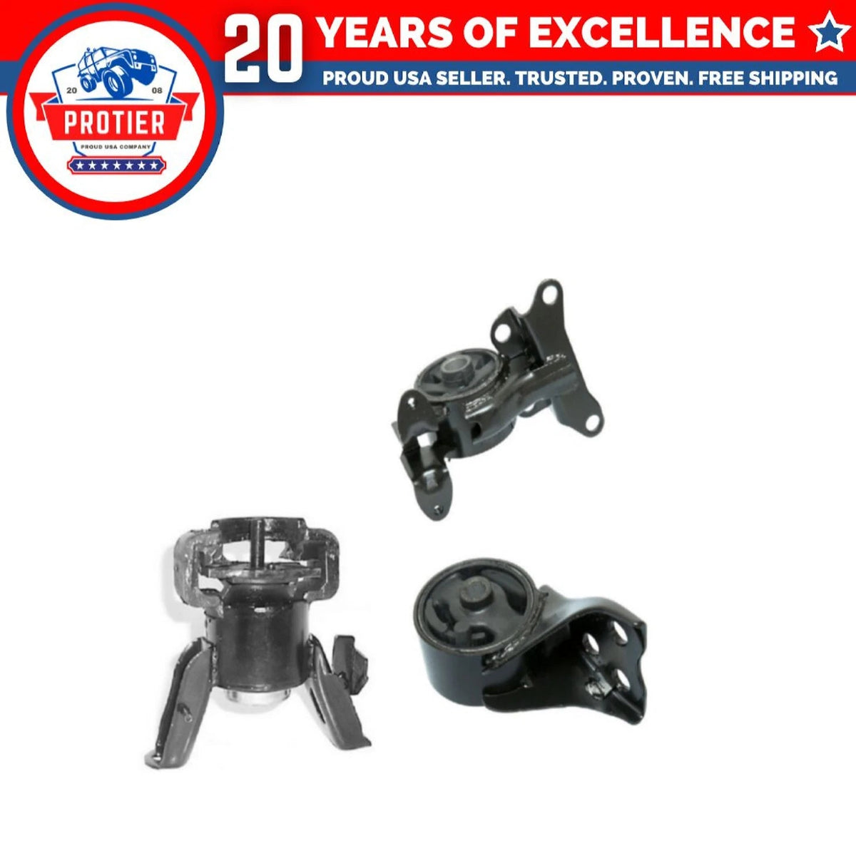 Engine Motor & Trans Mount Set Compatible for 1995-1998 Mazda Protege 1.5L / 6B93BC-57