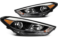 LED DRL Headlights Assembly Pair For 2018 2017 2016 Hyundai Tucson w/Projector 6B93BC-57