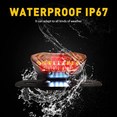 Motorcycle 16 LED ATV Tail Turn signal Brake License Plate Integrated Light US 6B93BC-57