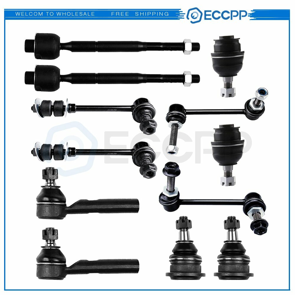 12pc Upper Lower Ball Joints Tierods Sway Bars Fits GX470 4Runner NO Dynamic SUS 6B93BC-57