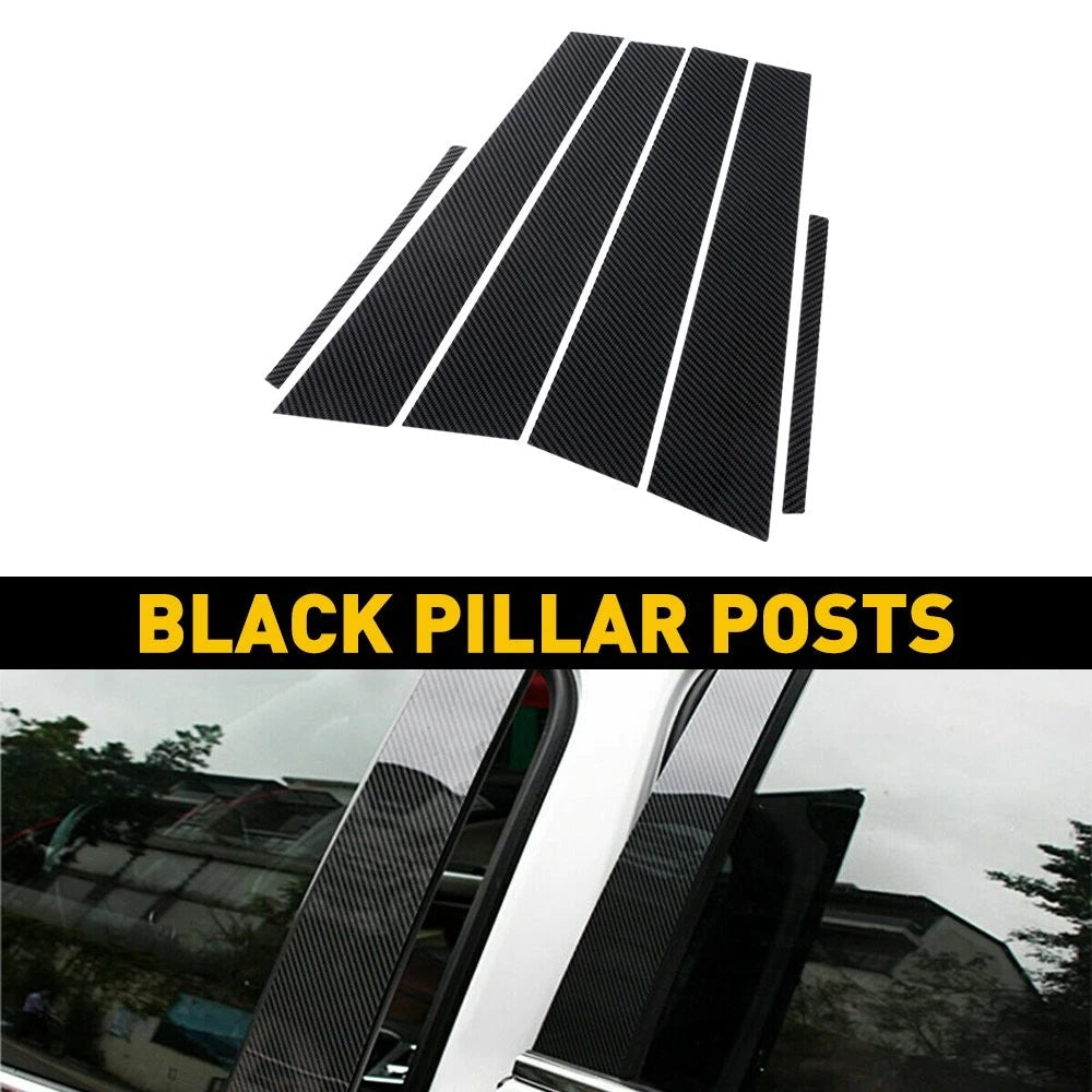 6X Black Pillar Post For 2011-2021 Dodge Charger Trim Door Cover Car Accessories 6B93BC-57