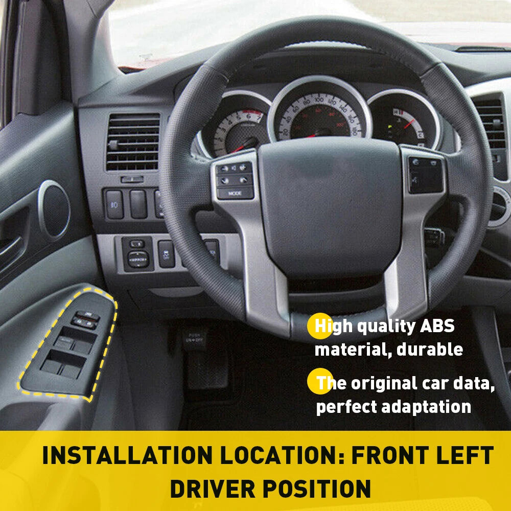 FOR 2012-2015 TACOMA TOYOTA 4D CAB FRONT MASTER LEFT POWER WINDOW SWITCH BEZEL 6B93BC-57