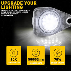 For Expedition Ford Freestar Taurus Navigator [FULL LED]License Plate Light Pair 6B93BC-57