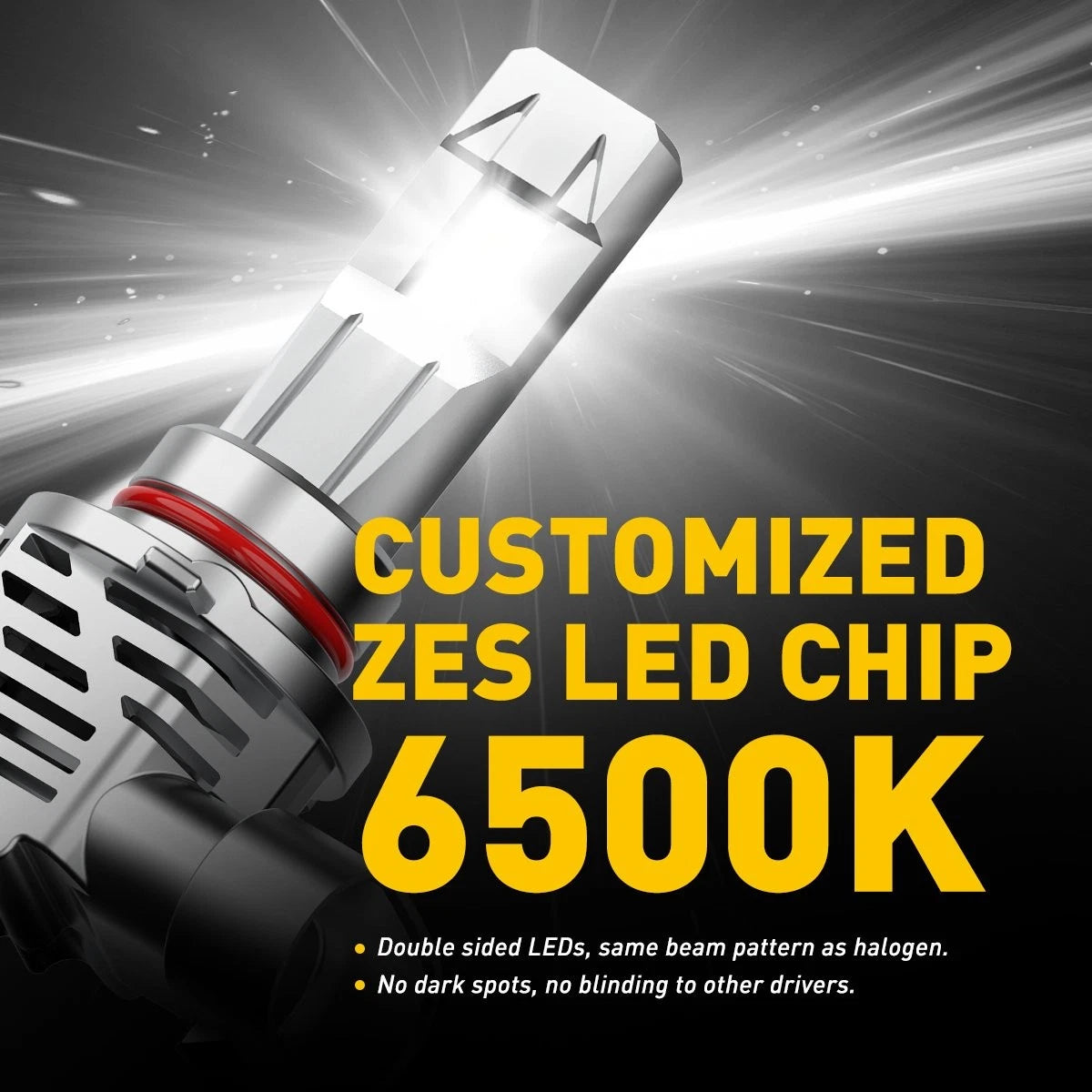 AUXITO 9005 24000LM High Beam Headlight LED 6500K Kit Super Bright Bulbs ZES EOA AUXITO