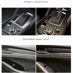 Interior Center Console Carbon Fiber Molding Sticker For Mazda 6 Atenza 2017-20