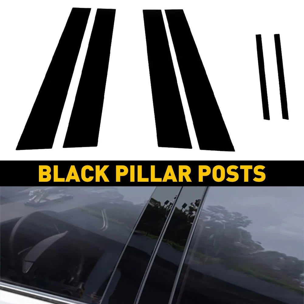 For Dodge Charger 2011-2021 6pc Black Pillar Posts Set Door Trim Piano Cover EOA 6B93BC-57
