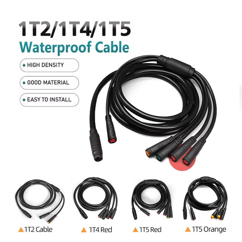 1T2/1T4/1T5 Julet E-bike Waterproof Connecting cable Controller Light Cable 6B93BC-57