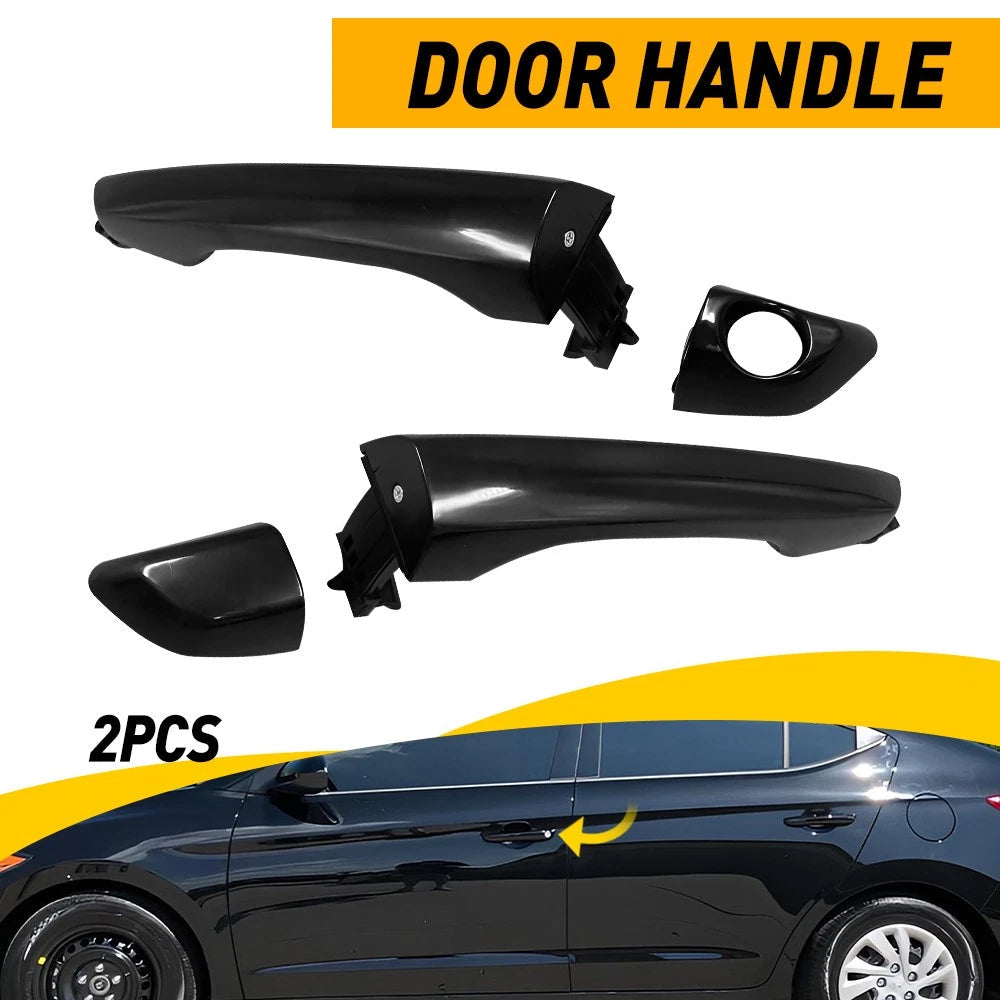 Exterior Left+Right Front Door Handle Pair For 2017-2020 Hyundai Elantra Sedan 6B93BC-57