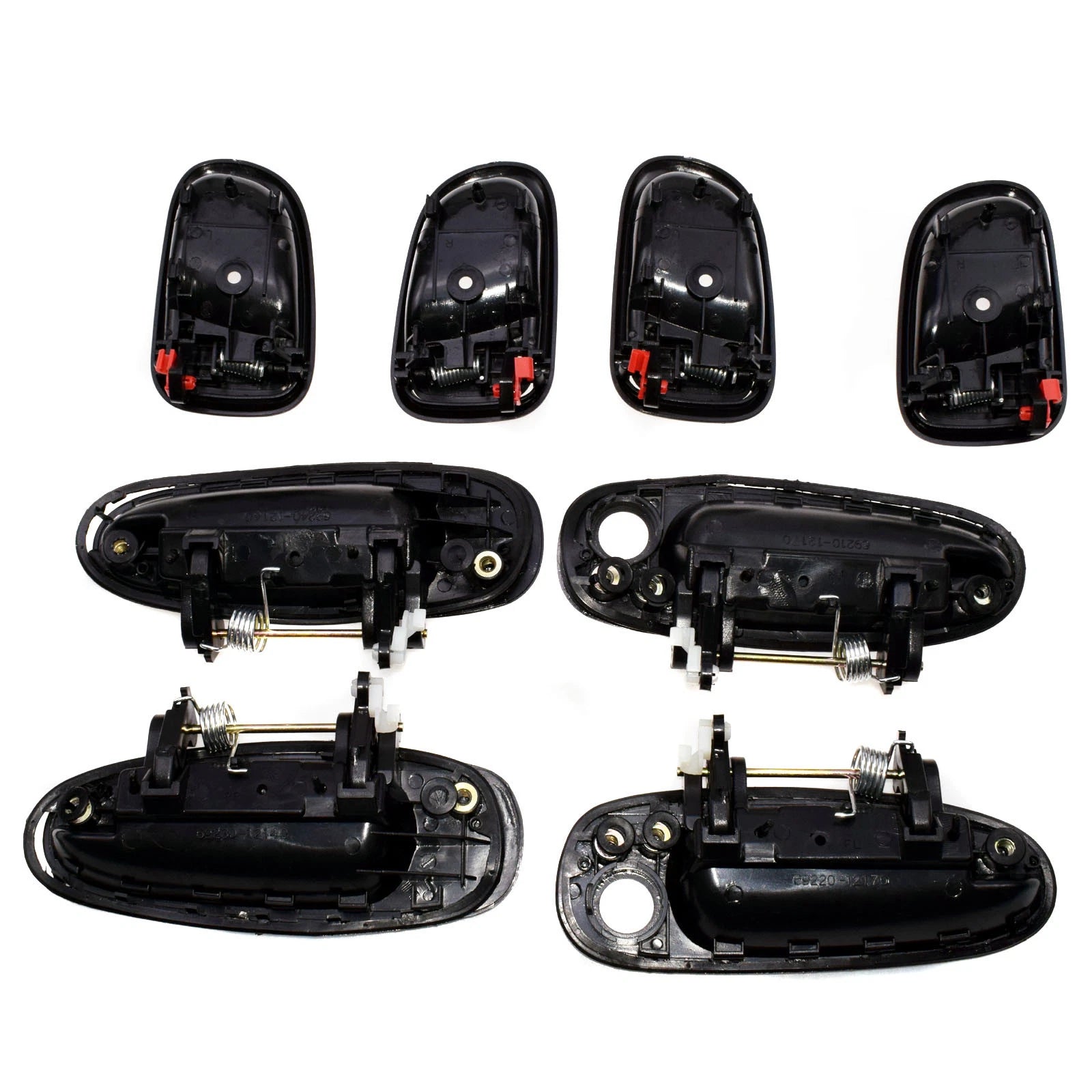 8Pcs Outside Inside Black Door Handles For Toyota Corolla Geo Prizm 1993-1997 6B93BC-57