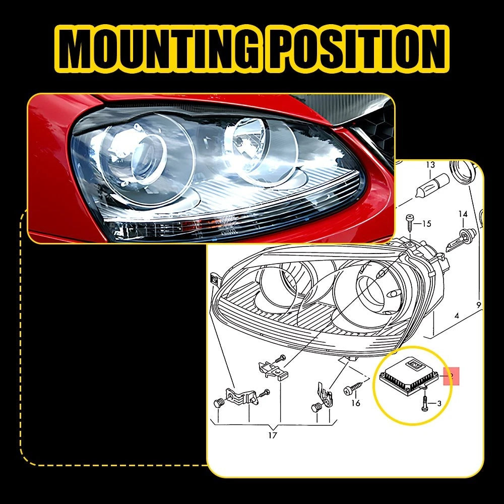 For 2006-09 Volkswagen Golf GTI R32 Xenon HID Headlight Ballast Igniter Bulb EOA 6B93BC-57