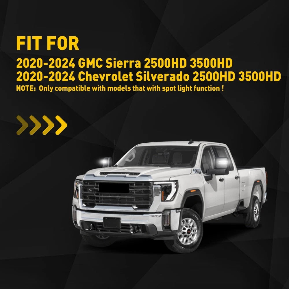 Sequential LED Side View Turn Mirror Signal Light For 2020-23 Silverado Sierra H 6B93BC-57