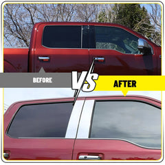 4pcs Chrome Window Center Pillar Posts Strip Door Trim for Ford F150 2015-2021 A 6B93BC-57