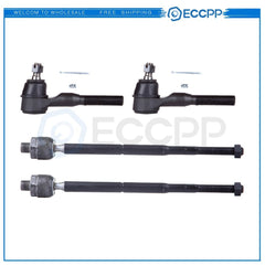 4pcs For 2005-2010 300 Charger Challenger RWD Inner & Outer Tie Rod Links Set KOEEP