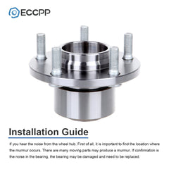 2Pcs Wheel Hub Bearings Assembly Front For Mazda 3 Hatchback 5x4.25 Bolt Pattern 6B93BC-57