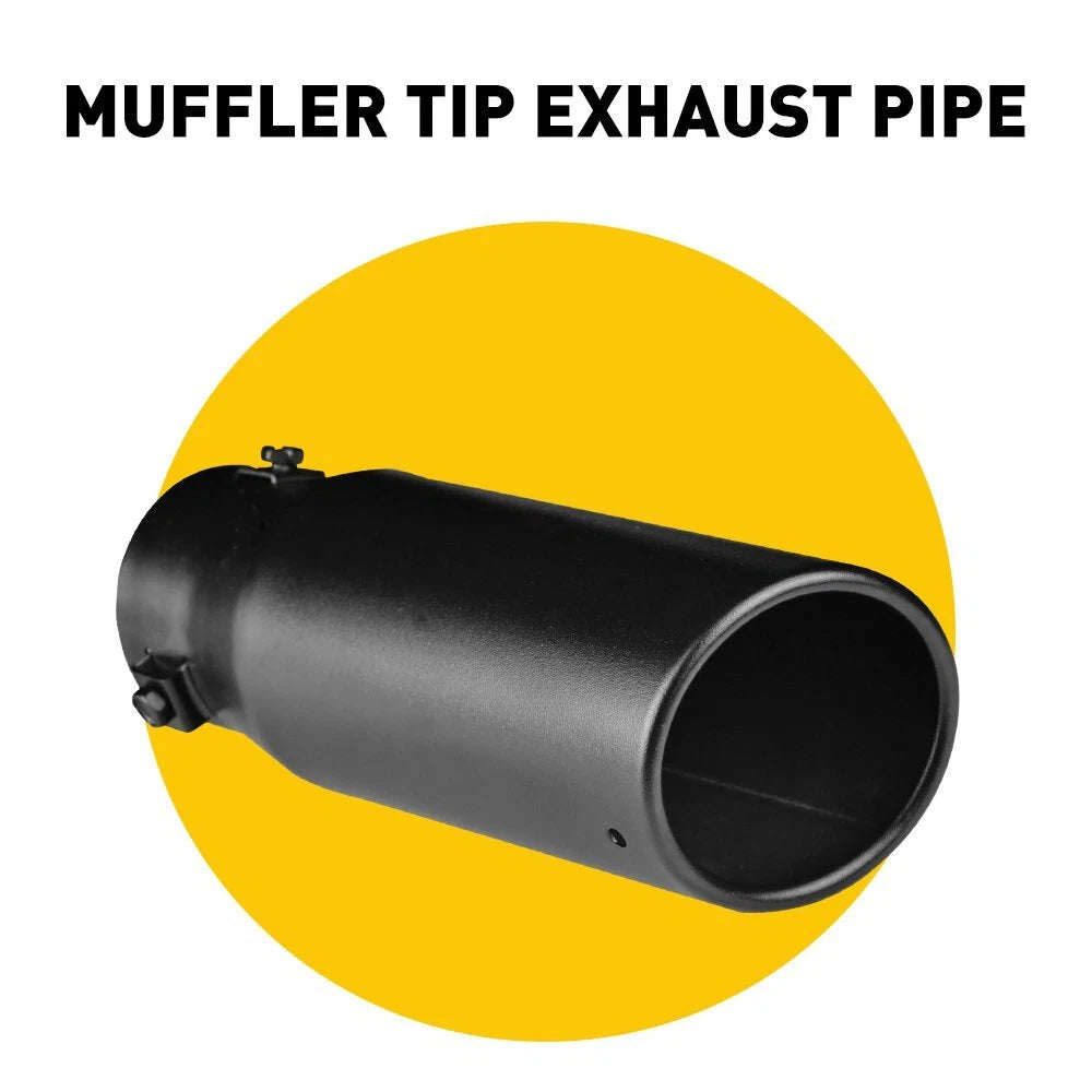 Car Exhaust Tip Muffler Pipe Tail Coating Stainless Steel Fit Black 1.4"-2.5" 6B93BC-57