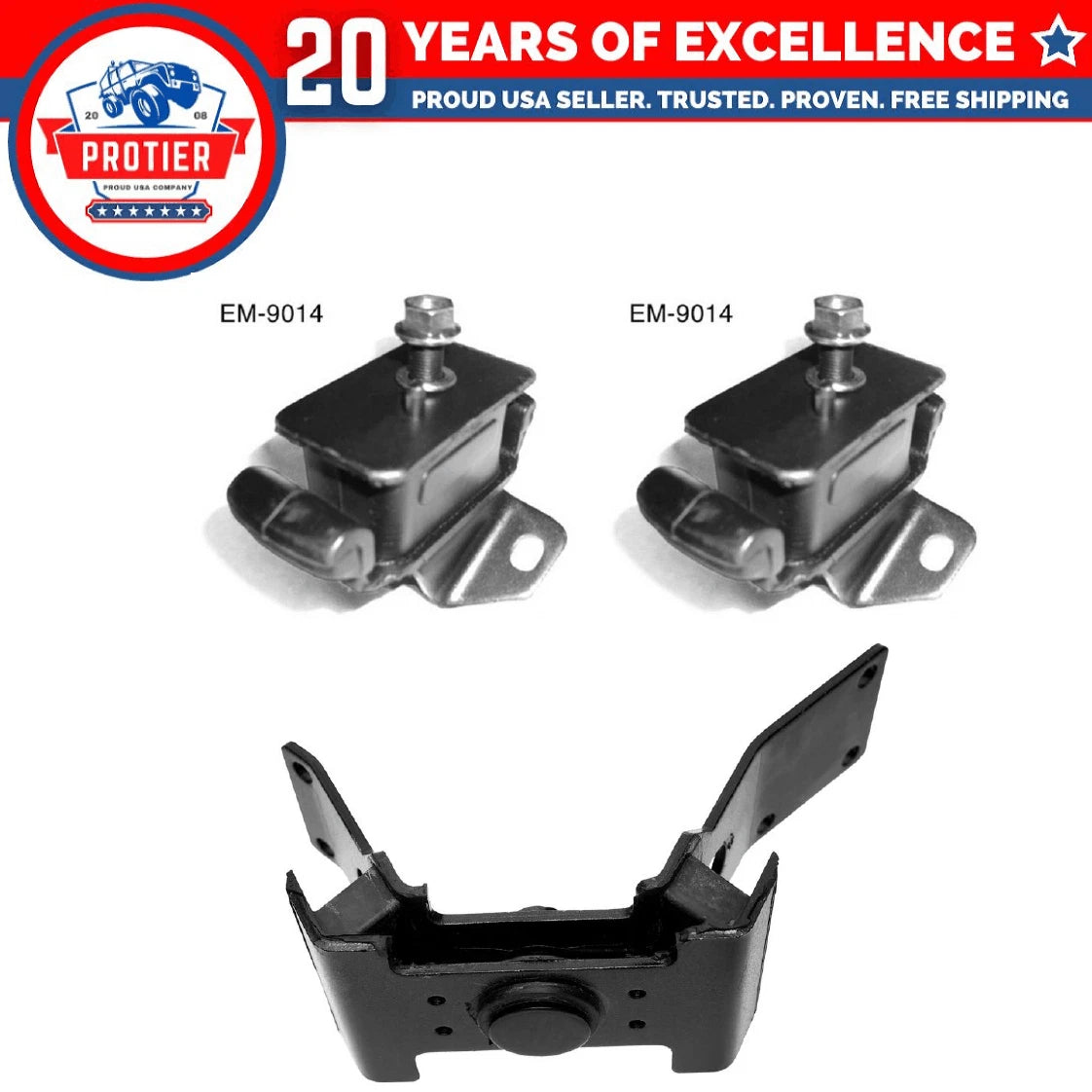 Engine Motor & Trans Mount Set for 2000-2004 Toyota Tacoma 3.4L 4WD Auto 3PCS 6B93BC-57