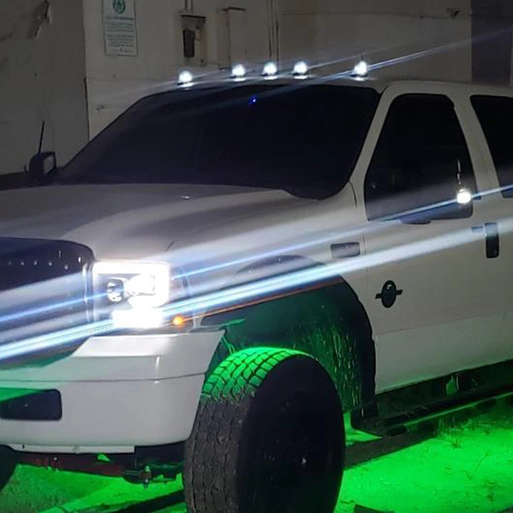 5X Smoked LED Cab Rooftop Marker Light Kit For 99-2016 Ford F250 F350 F450 F550 6B93BC-57