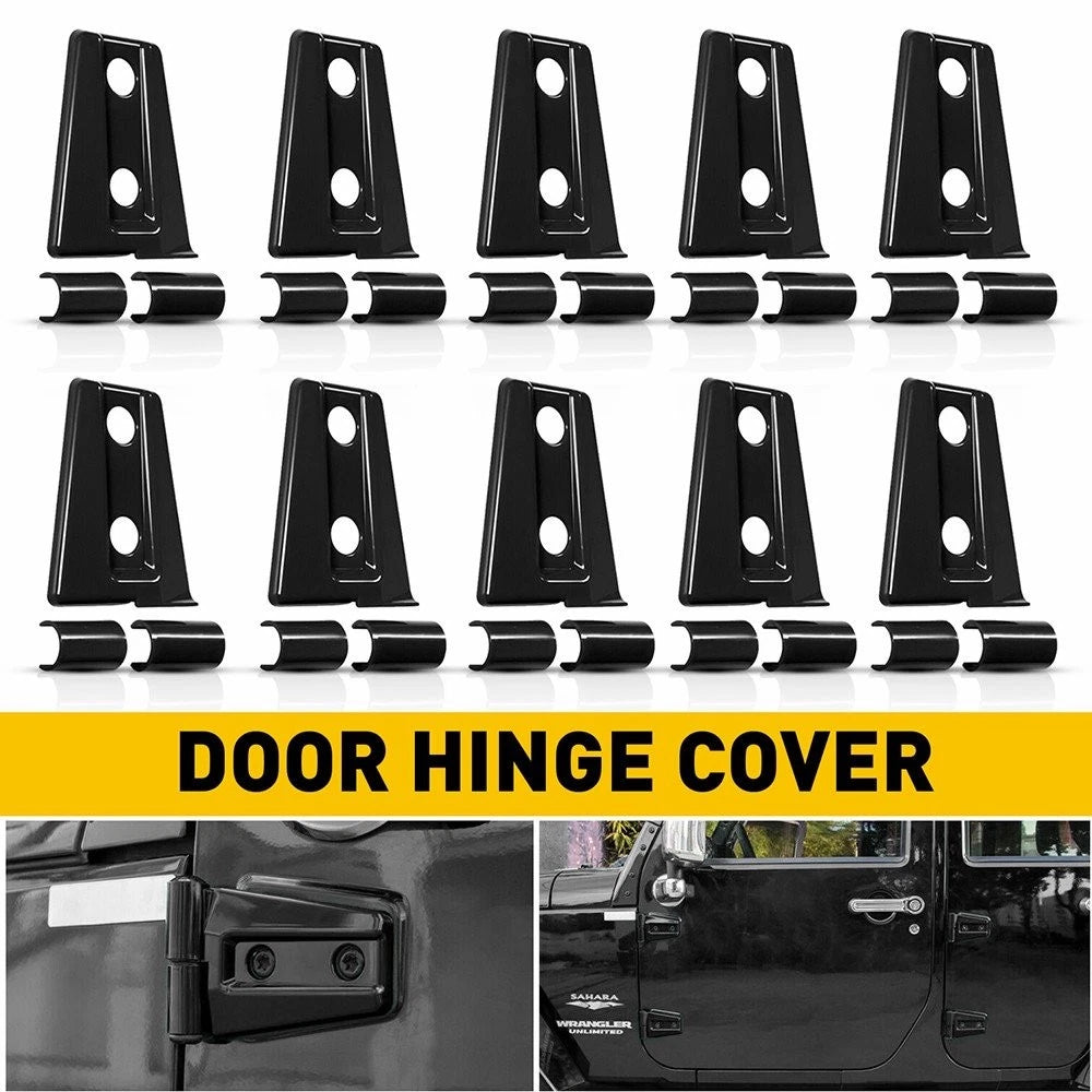 Door Hinge Cover Trim for Jeep Wrangler JK JKU 2007-18 Exterior Accessories USEA 6B93BC-57