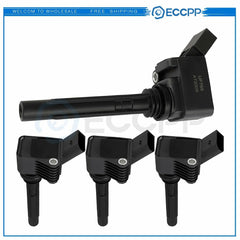4× UF765 Ignition Coil For VW Jetta Passat Golf Beetle 1.8L 2.0L Audi A3 Q3 6B93BC-57