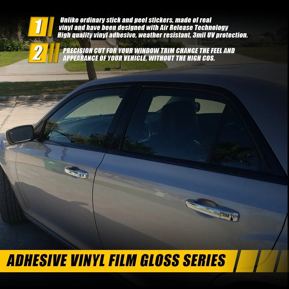 8x Fit 2011 12-2023 Chrysler 300 Side Window Chrome Delete Film Blackout Trim EA 6B93BC-57