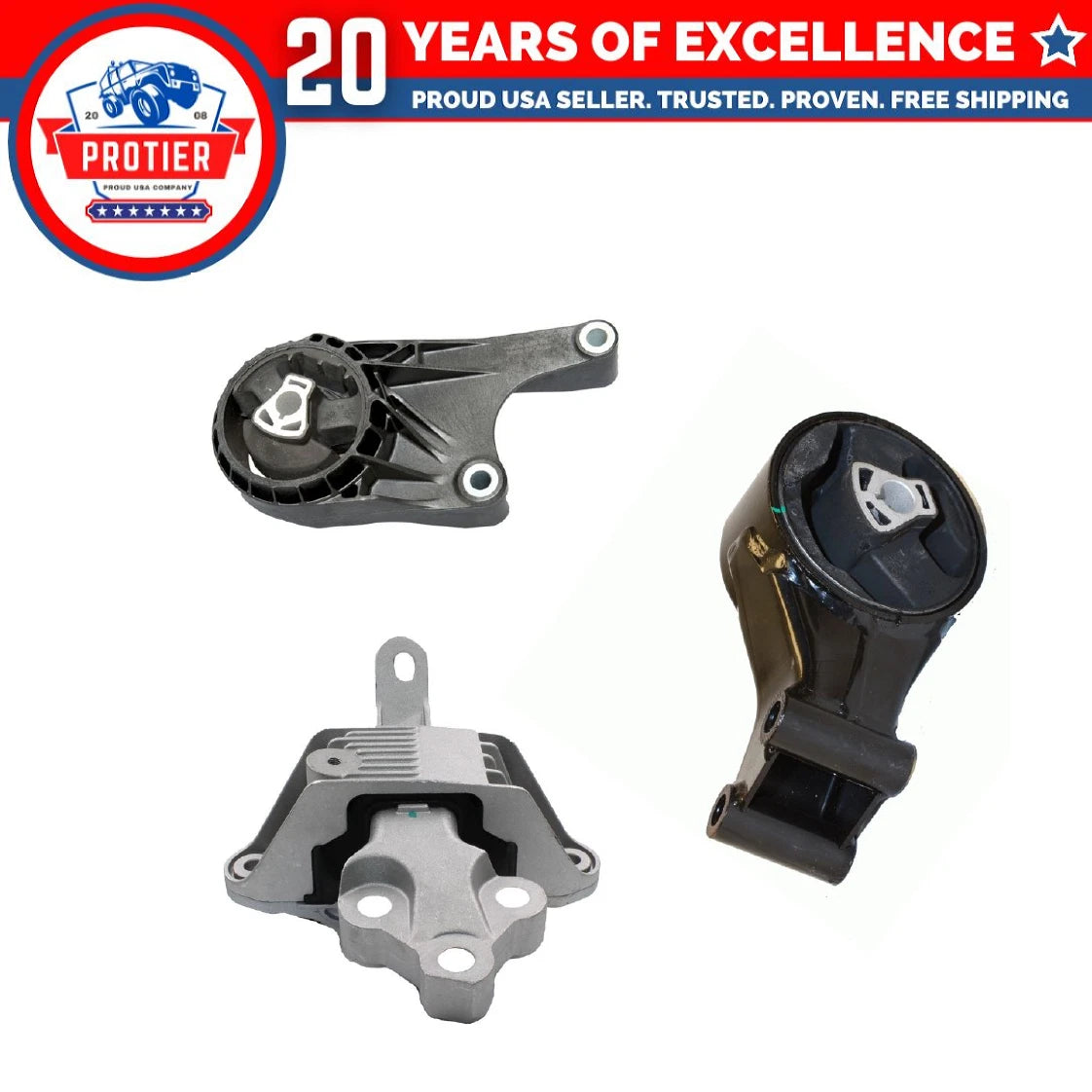Manual Trans Mount 3PCS Set Fit 11-16 Chevy Cruze / 2016 Cruze Limited 1.4/1.8L 6B93BC-57