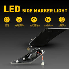 For 2017-2020 Toyota 86 Smoked White LED Side Marker Light Turn Signal Lamp EOA 6B93BC-57