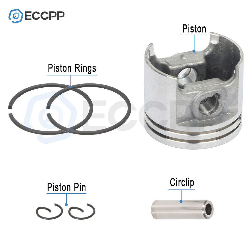37mm Cylinder Head Piston Kit For Stihl 017 MS170 Pin Ring Circlips 6B93BC-57