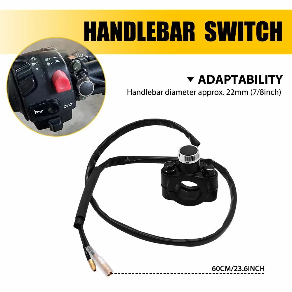 Universal Motorcycle Switch Horn Handlebar Mount Push Button Momentary Start EOA 6B93BC-57