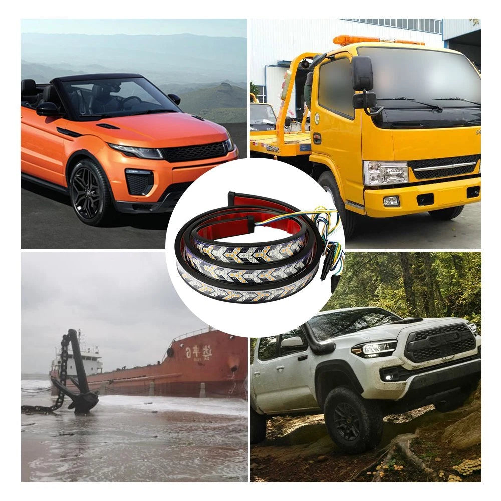 60" 528LED Truck Strip Tailgate Light Bar Brake Tail Flowing Turn Signal Red EOA 6B93BC-57