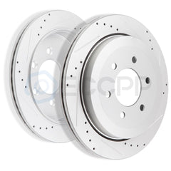 Rear Discs Brake Rotors For 2007 2008 -2018 Lincoln Navigator Drilled Slotted