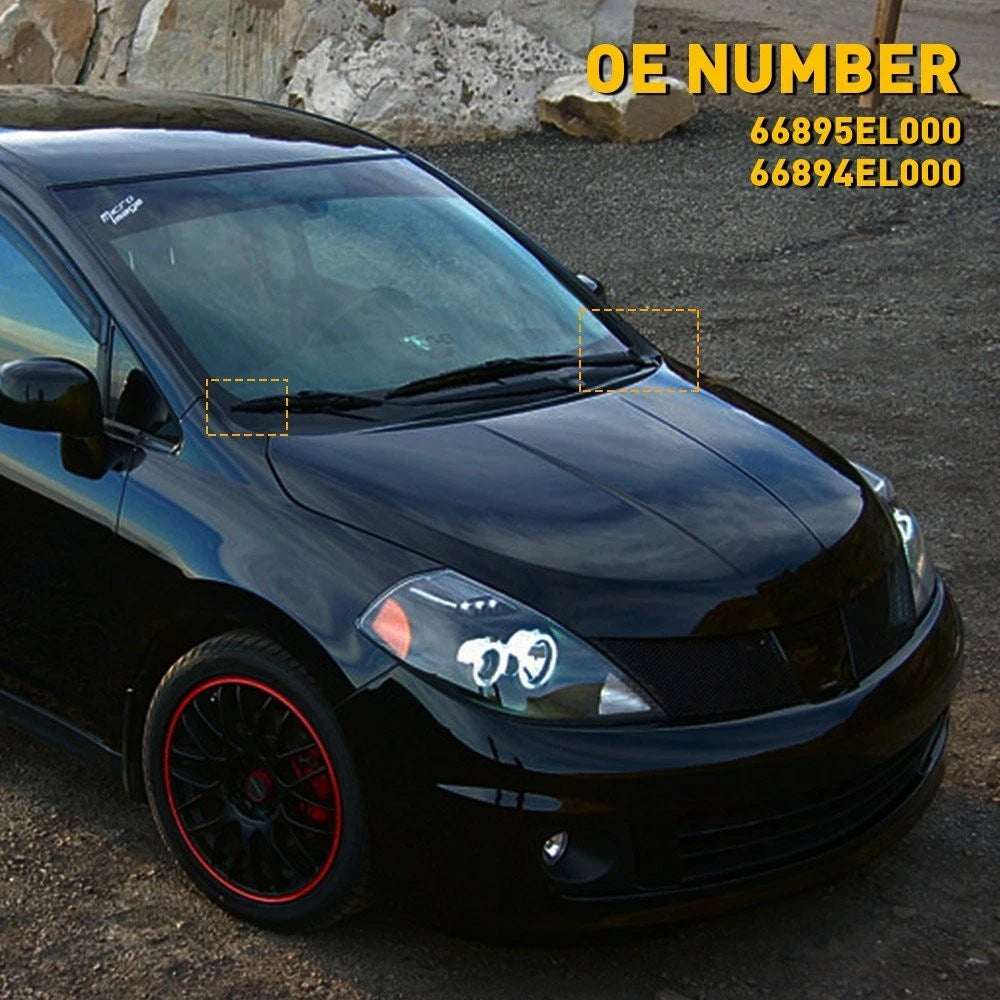 FOR 2007-2012 NISSAN VERSA LEFT + RIGHT SIDE COWL GRILLE OUTER EXTENSION-TRIM US 6B93BC-57